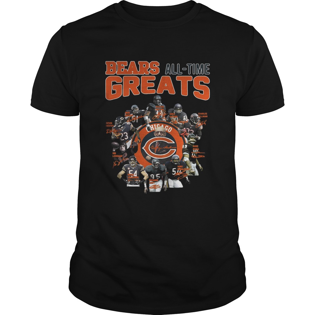 Chicago Bears All Time Greats Players Signatures shirt