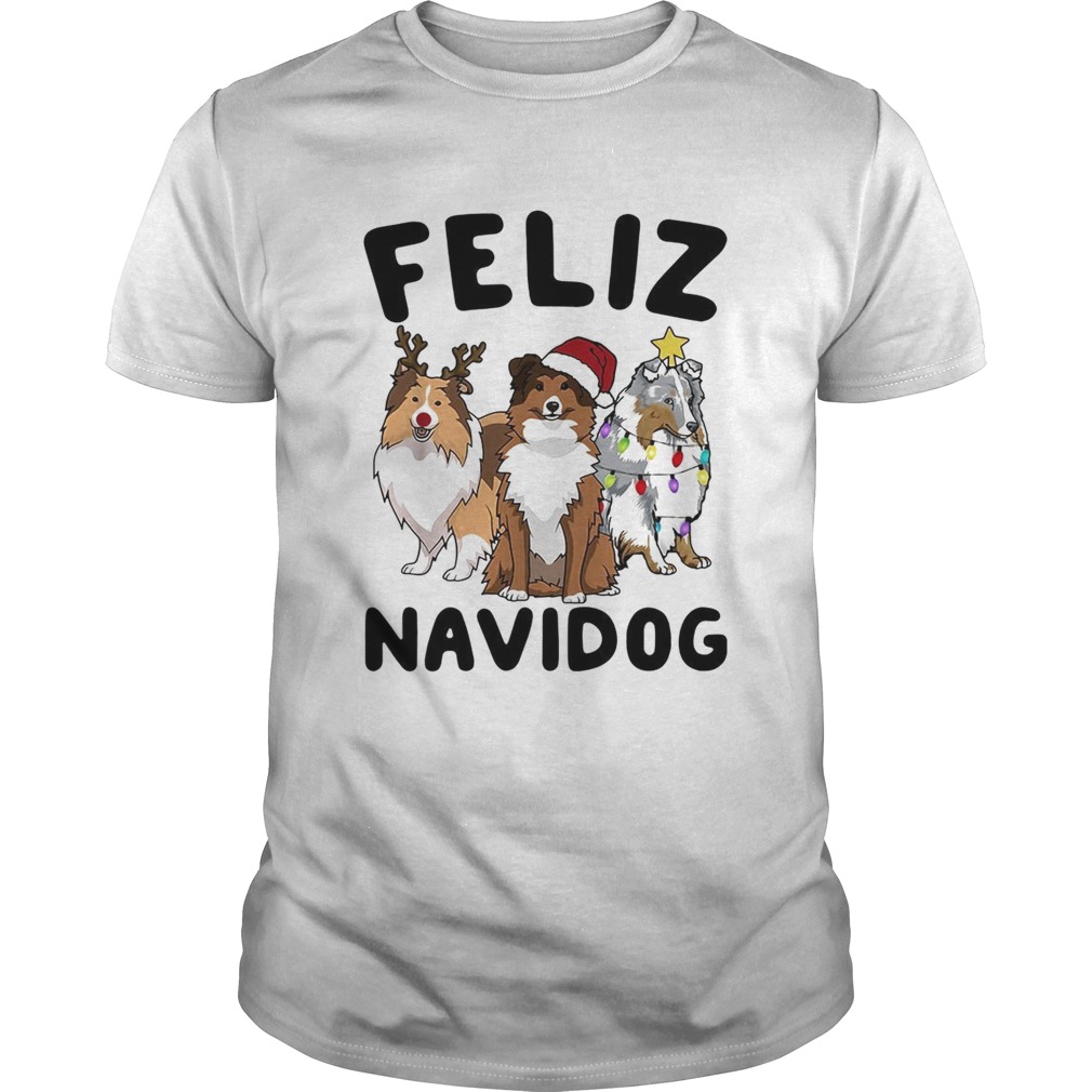 Collie Feliz navidog Christmas shirt