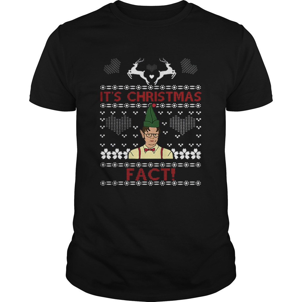 Dwight Schrute Its Christmas Fact Ugly Christmas shirt