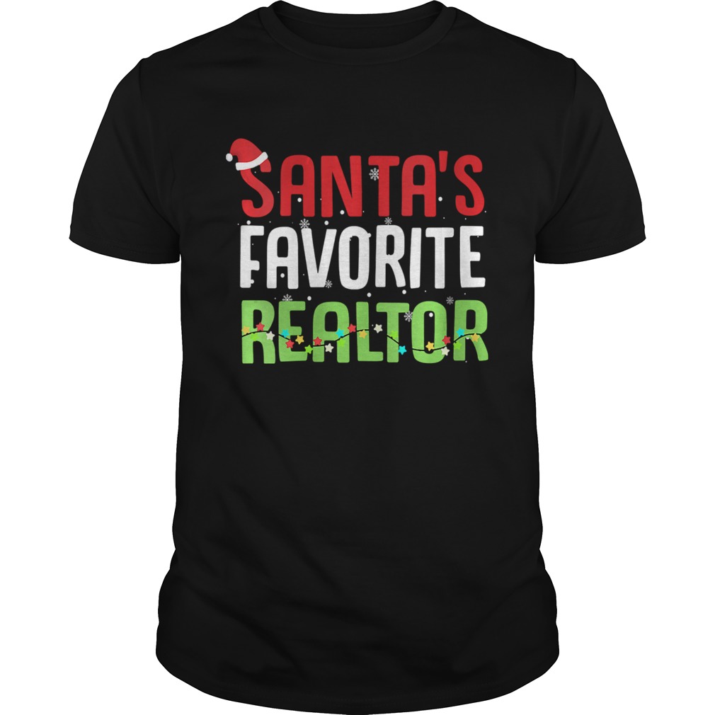 Funny Santas Favorite Realtor Estate Agent Christmas Gift shirt