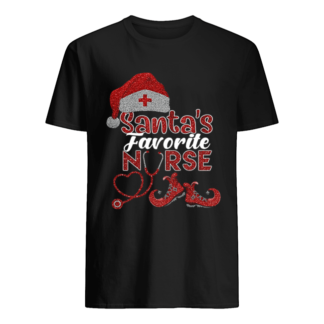 Glitter Santa's Favorite Nurse Christmas shirt