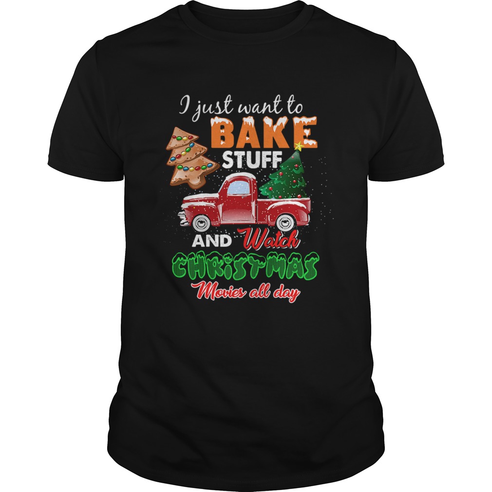 Lets Bake Stuff Drink Wine and Watch Christmas Movies Funny shirt