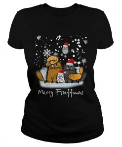 Merry Fluffmas cats funny  Classic Ladies