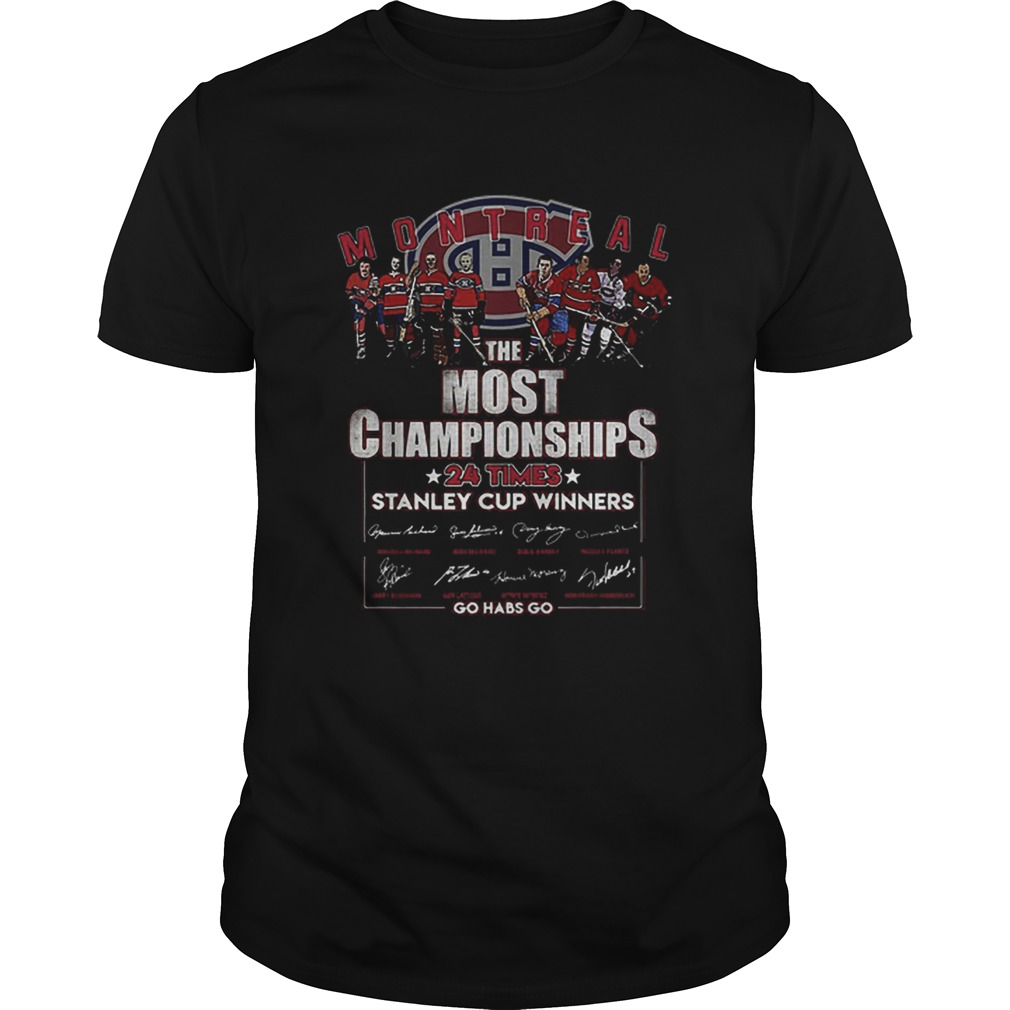 Montreal Canadiens The Most Championships 24 times Stanley Cup shirt