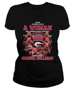 Never Underestimate A Woman Who Understands Baseball And Loves Georgia Bulldogs Signatures  Classic Ladies