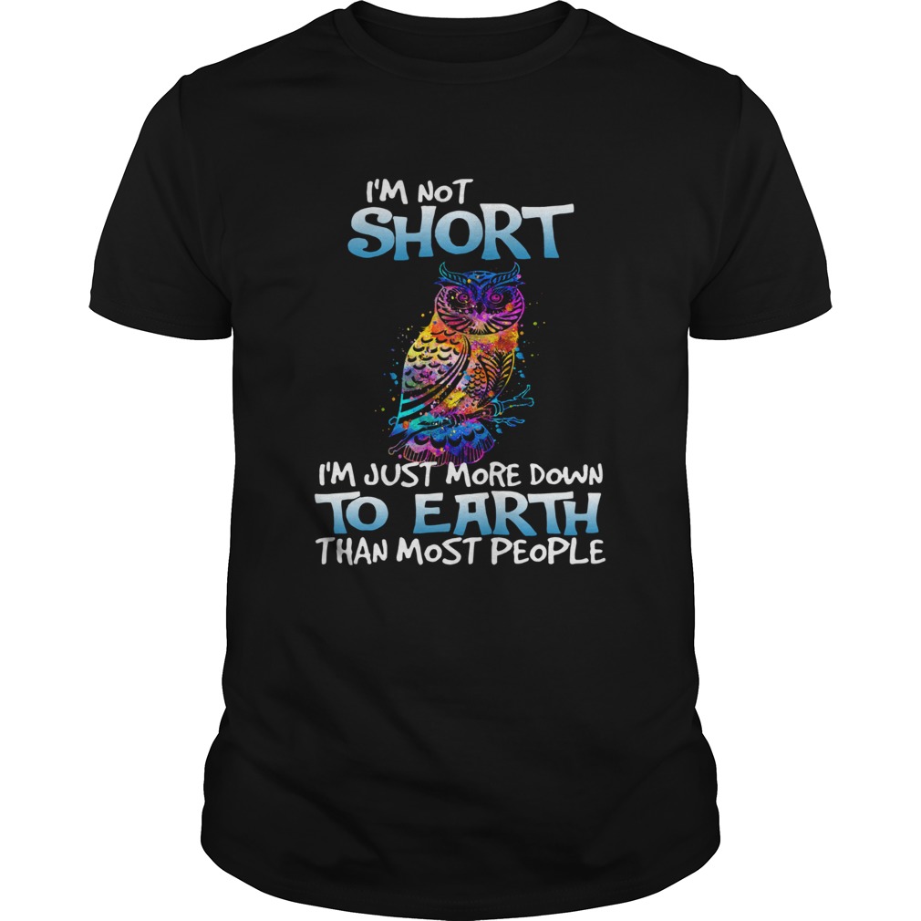 Owl Im not short Im just more down to earth shirt