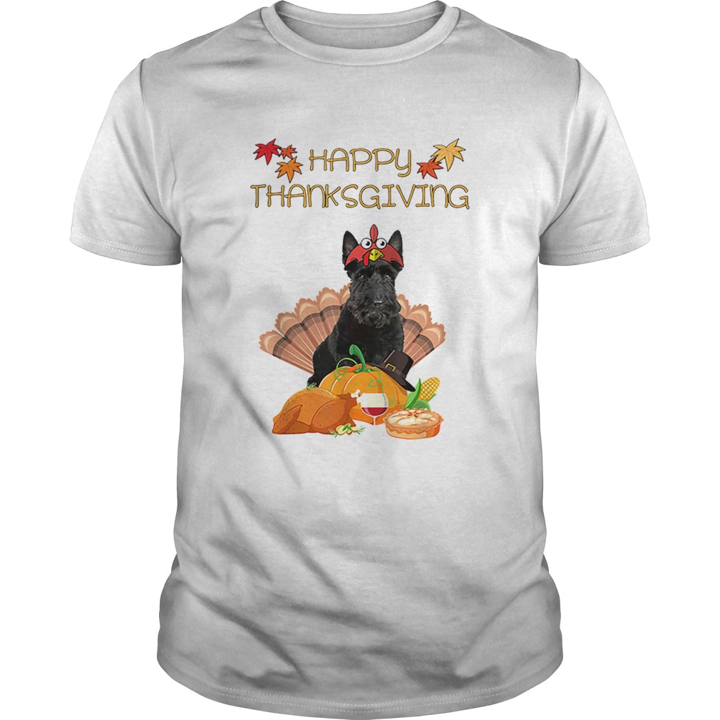 Premium Happy Thanksgiving Day Scottish Terrier Gift Funny Turkey shirt