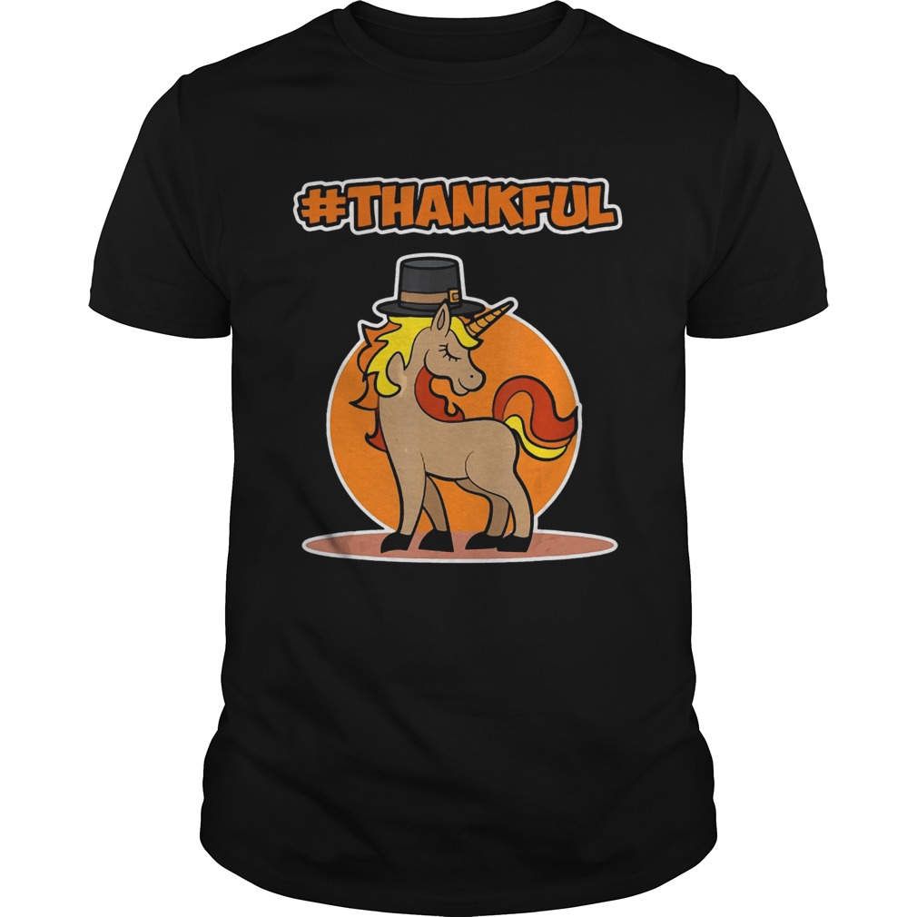 Thankful Unicorn Thanksgiving shirt