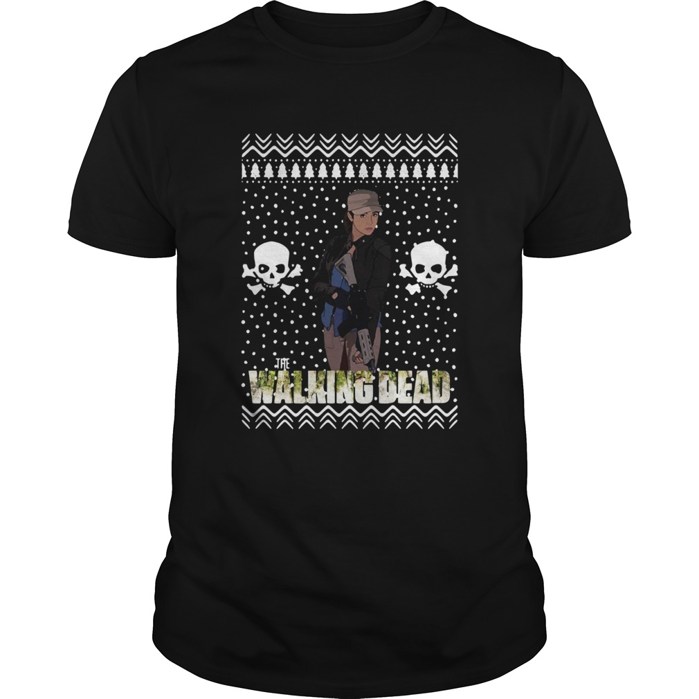 The Walking Dead Rosita Espinosa Santa Hat Christmas shirt