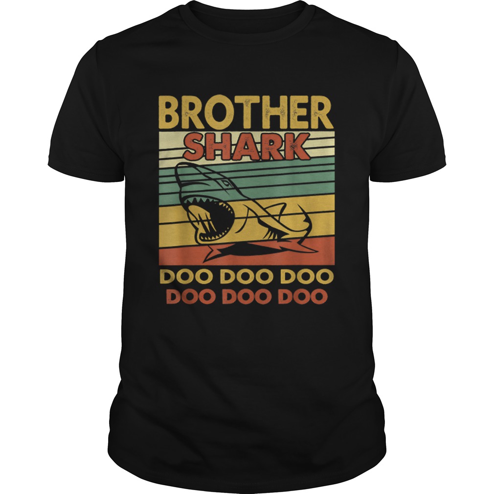 Vintage Brother Shark Doo Doo Santa Christmas Matching Gift shirt