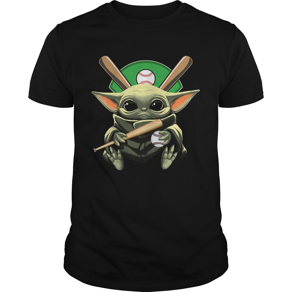 Baby Yoda Hug Baseball shirt