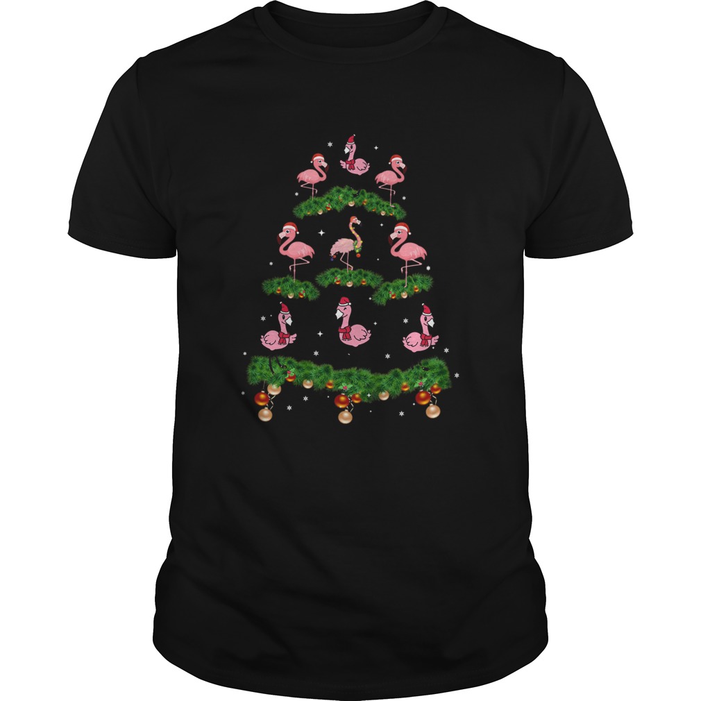 Flamingo Christmas Tree Ornament Decor shirt