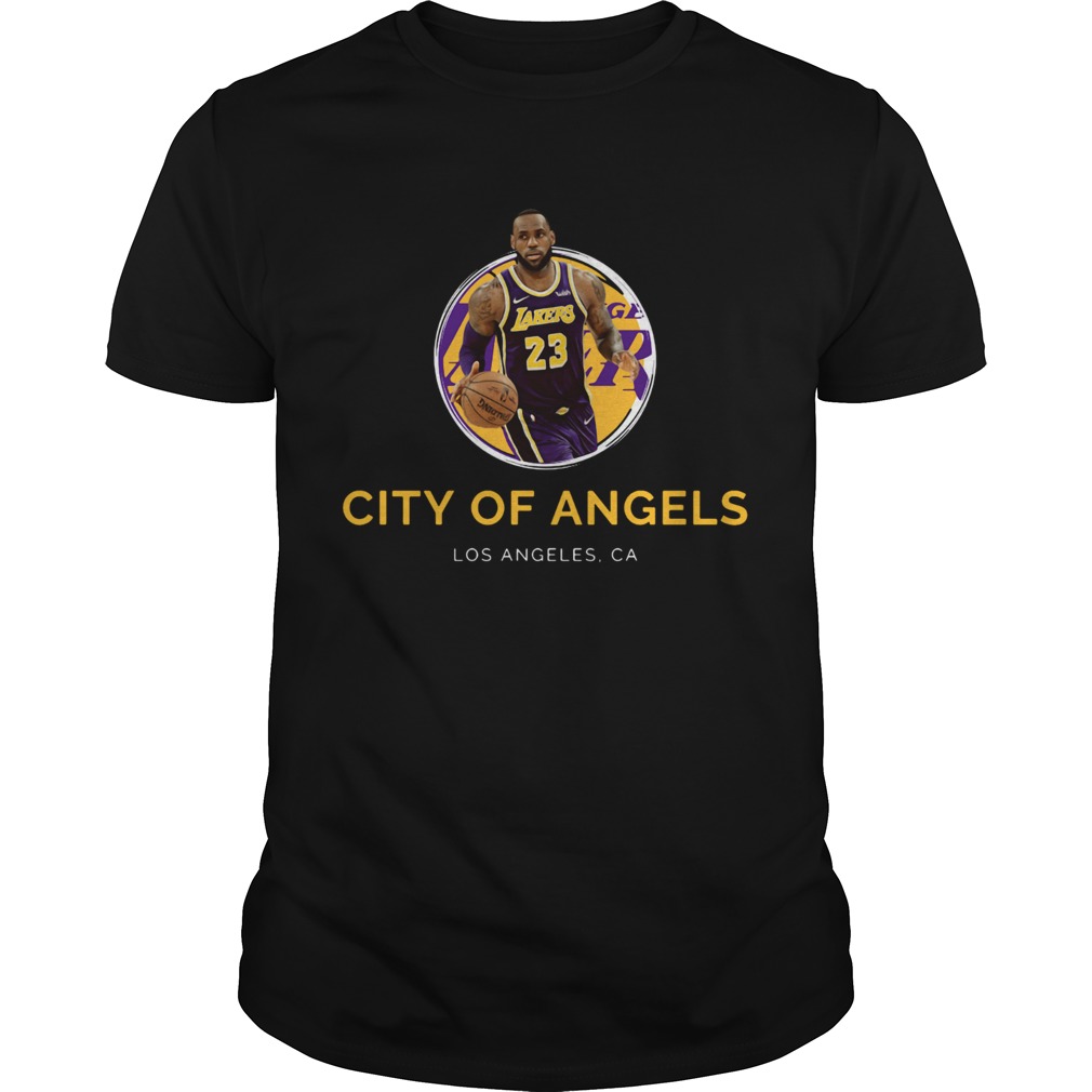 LeBron James Los Angeles Lakers 23 city of angels shirt