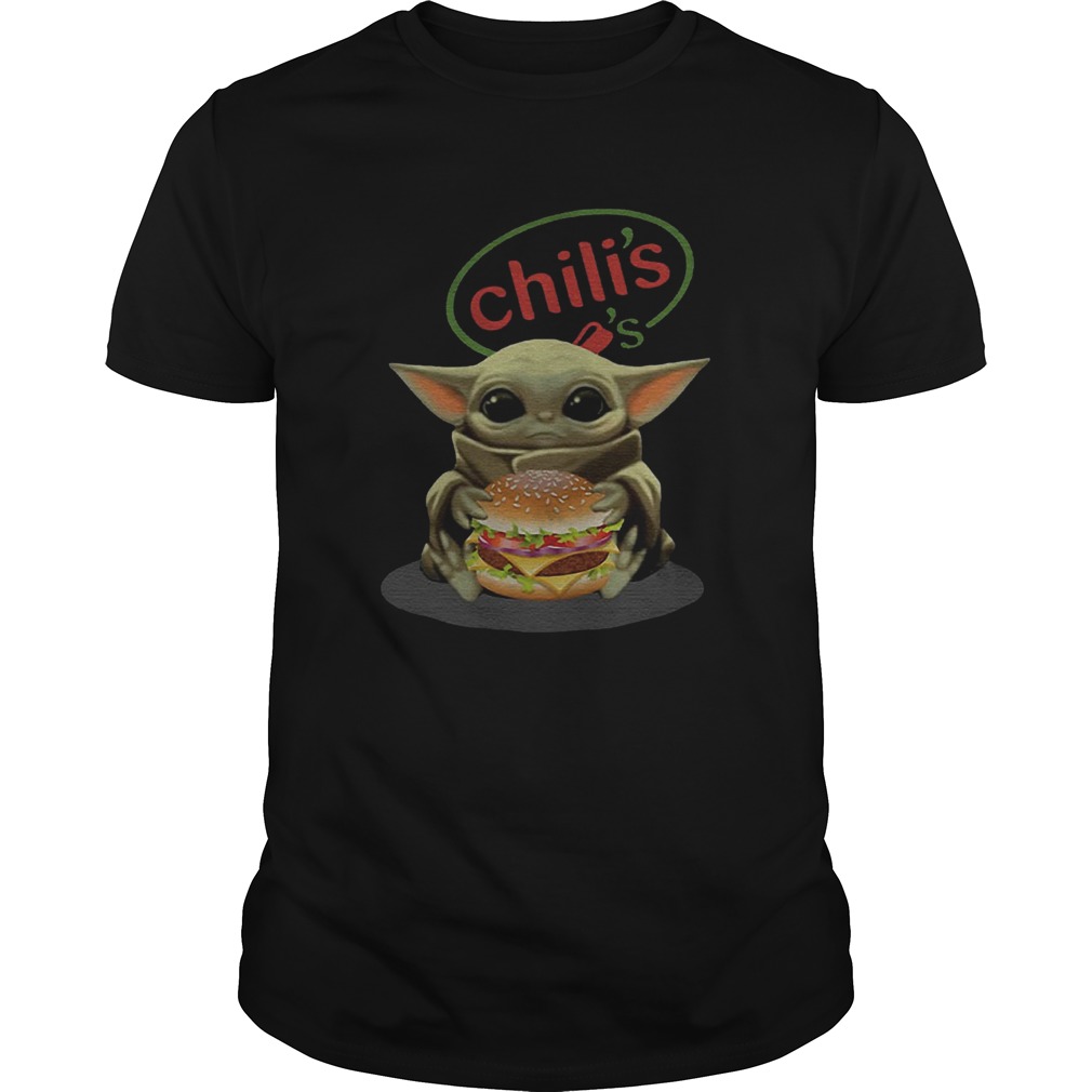 Baby Yoda Hugging Chilis Burger shirt