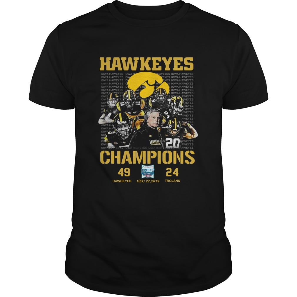 Hawkeyes Champions Holiday Bowl Hawkeyes 49 Trojans 24 shirt