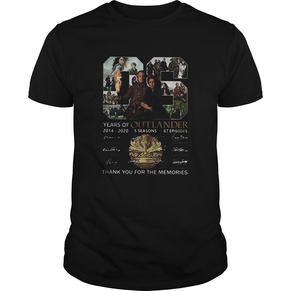 06 Years Of Outlander 2014 2020 Signatures shirt