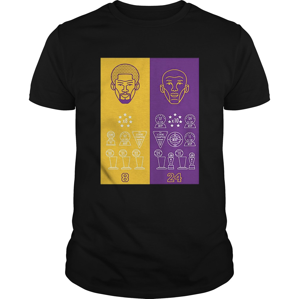 8 24 Kobe Bryant Title Collection Trophies Championship shirt