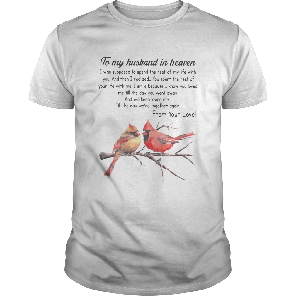 Bird To My Husband In Heaven I Was Supposed To Spend The Rest Of My Life shirt