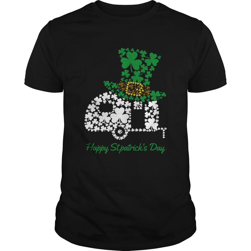 Camping Shamrock Irish St Patricks Day shirt