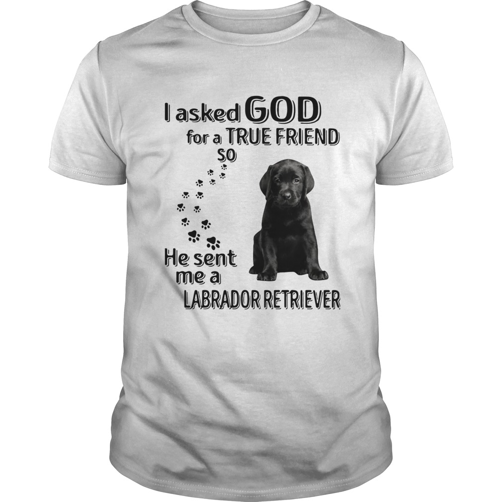 I Asked God For A True Friend So He Sent Me A Labrador Retriever shirt