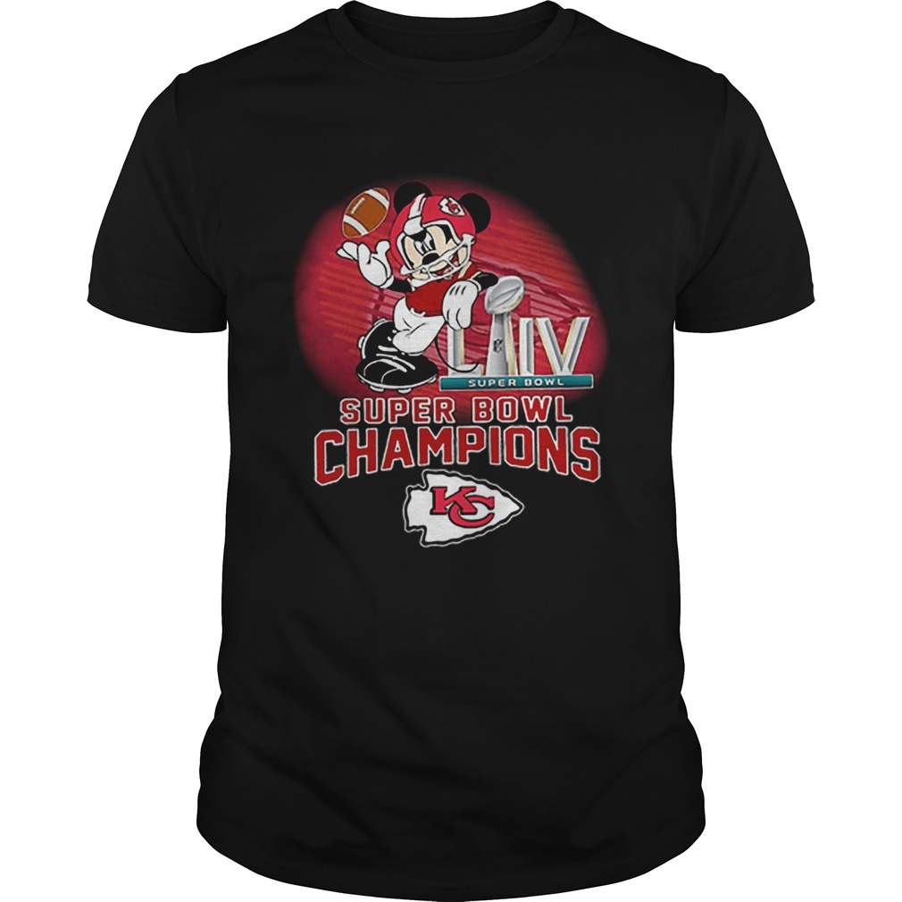 Mickey Mouse mashup Kansas City Chiefs Super Bowl LIV Champions shirt