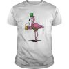 Beautiful Flamingo Bird St Patricks Leprechaun Irish Beer Party Men  Unisex