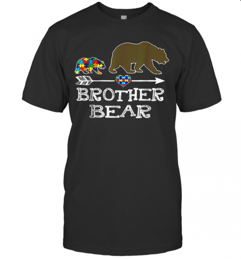 Brother Bear Autism Awareness Gift Autism Baby Bear T-Shirt
