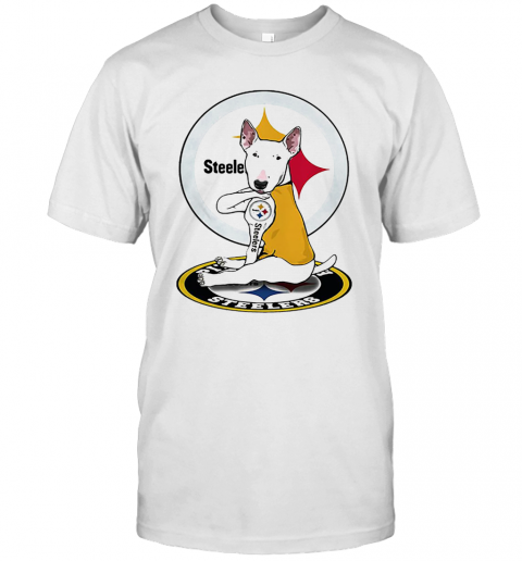 Bull Terrier Tattoo Pittsburgh Steelers Logo T-Shirt