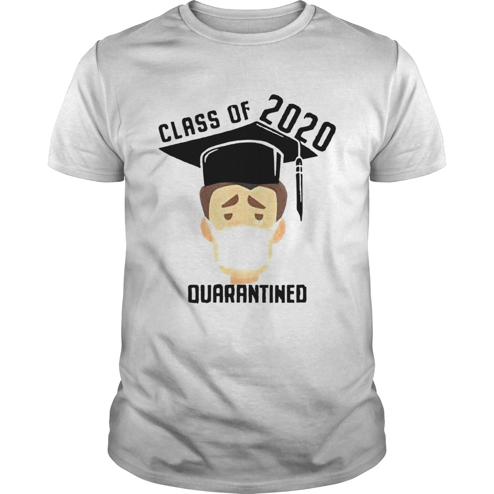 Class Of 2020 Quarantined Mask Graduating Senior Graduation shirt
