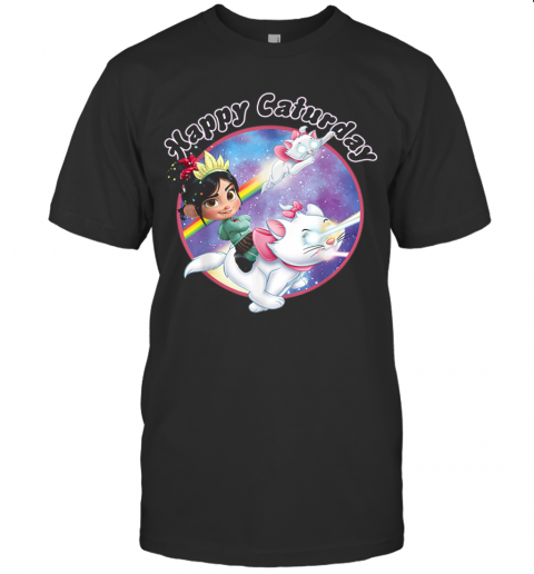 Disney Wreck It Ralph Vanellope Rainbow Galaxy Caturday T-Shirt