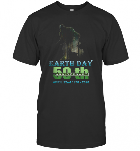 Earth Day 50Th Anniversary Bigfoot Silhouette Bigfoot T-Shirt