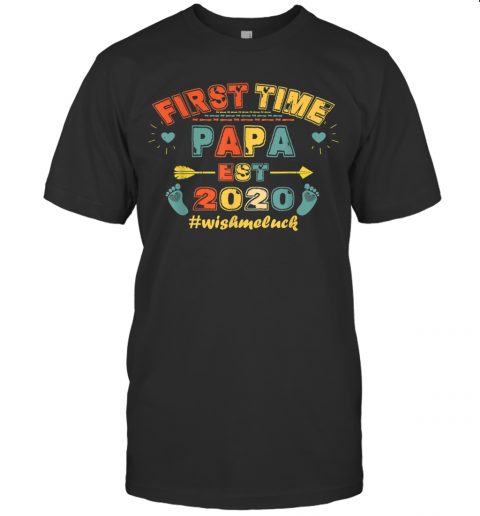 First Time Papa Est 2020 Father's Day Present T-Shirt