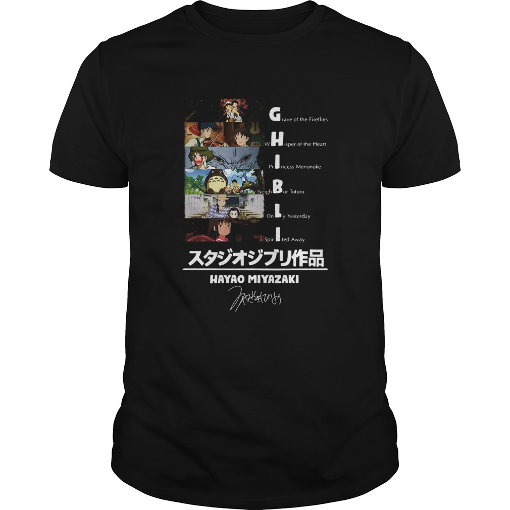 Ghibli Hayao Miyazaki Signature shirt