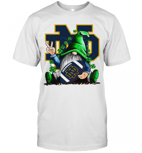 Gnomes Lucky Hug Notre Dame Fighting Irish T-Shirt