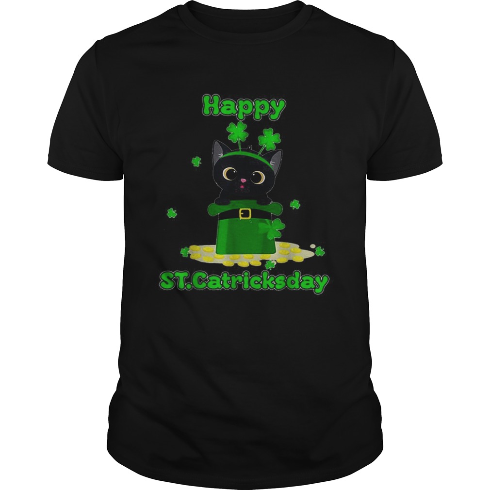 Happy Stcatricks Patricks Day Cat Lover Shamrock shirt