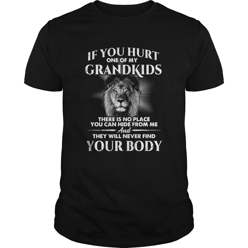 If You Hurt One Of My Grandkids There Is No Place You Can Hide From Me shirt