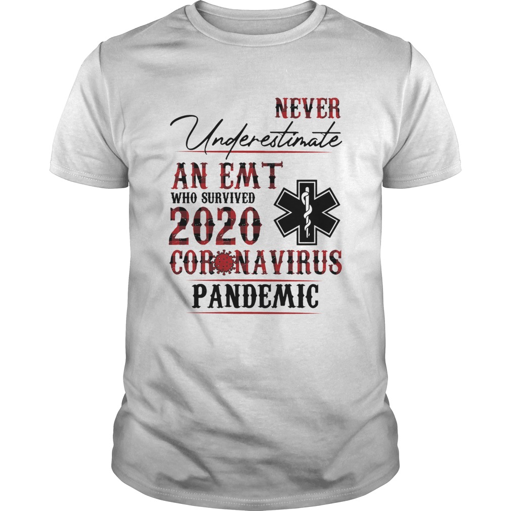 Never Underestimate An Emt Who Survived 2020 Coronavirus Pandemic shirt