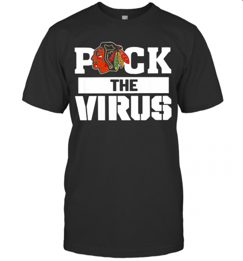 Nice Chicago Blackhawks Puck The Virus Corona Covid 19 T-Shirt