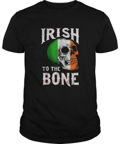 Nice St Patricks Day Irish To The Bone St Paddys Skull Flag  Unisex