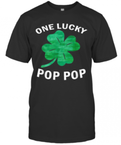 One Lucky Pop Pop Vintage St Patrick Day T-Shirt Classic Men's T-shirt