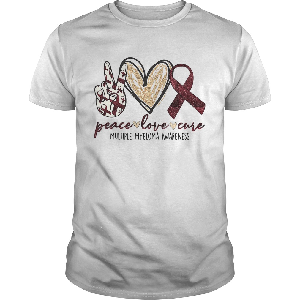 Peace Love Cure Multiple Myeloma Awareness shirt