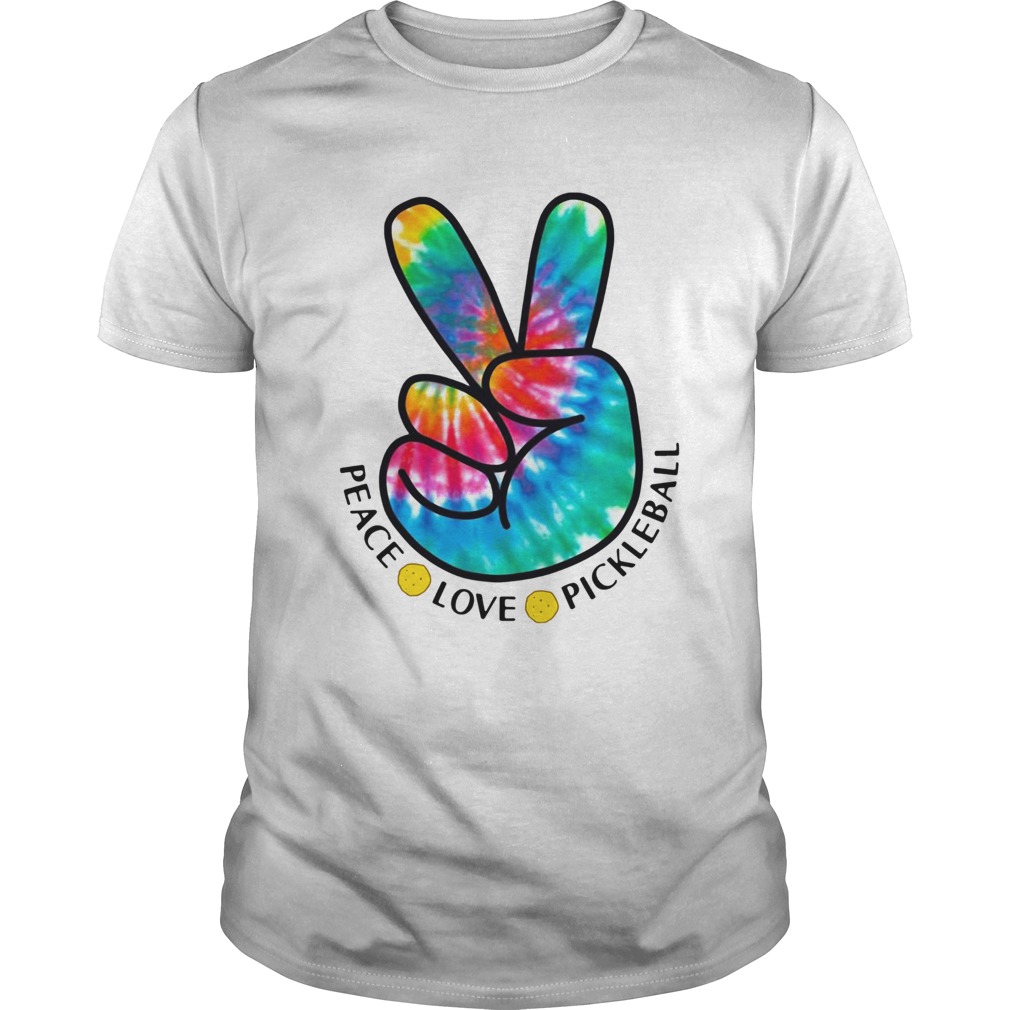 Peace Love Pickleball Groovy Tie Dye shirt