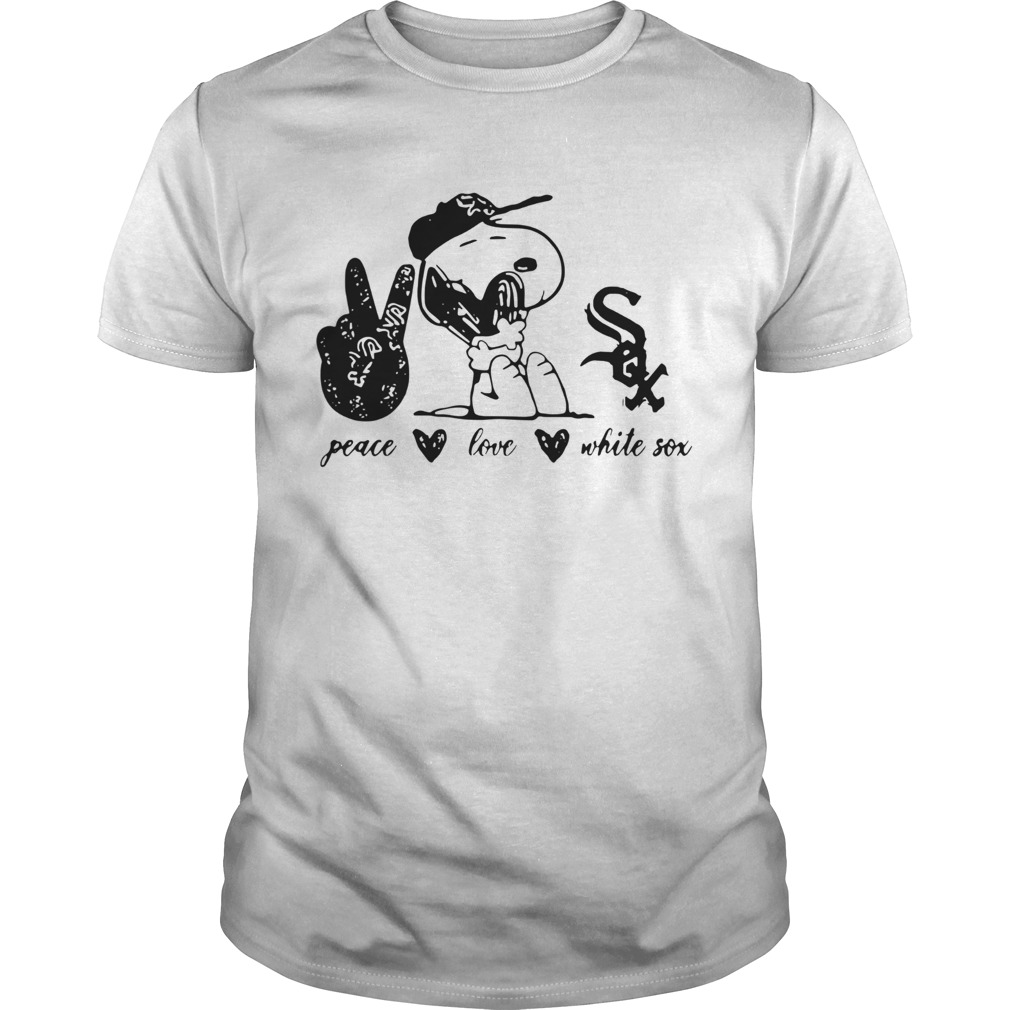 Peace Love White Sox Snoopy shirt