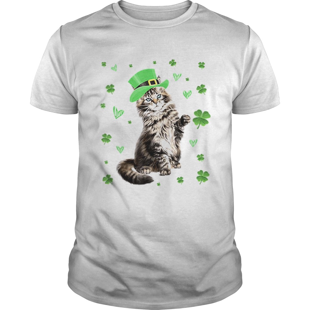 Shamrock Leprechaun Cat St Patricks Day Irish shirt