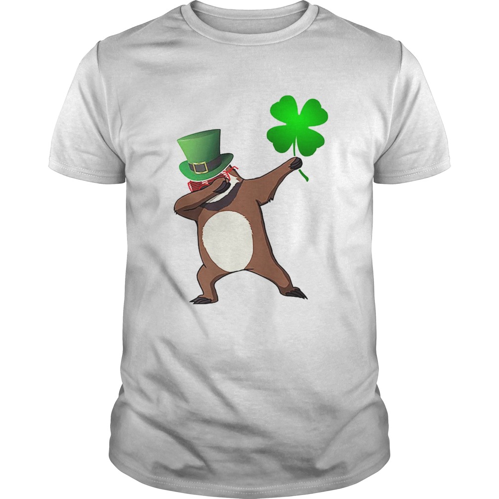 St Patricks Day Dabbing Sloth Shamrock Animal shirt