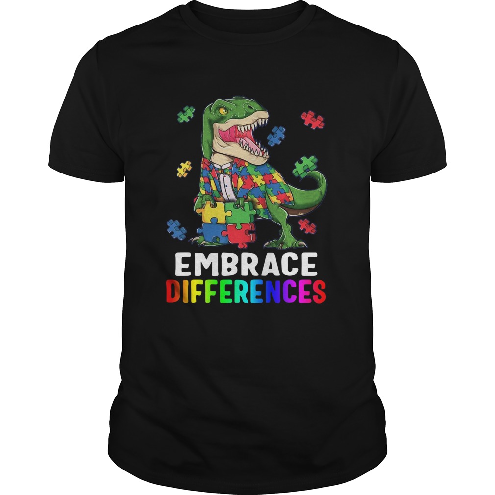 TRex Dinosaur Puzzle Piece Autism shirt