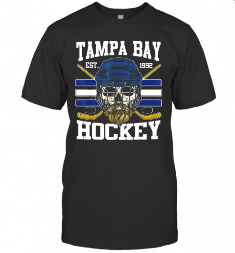Tampa Bay Hockey Est 1992 Bearded Skull T-Shirt