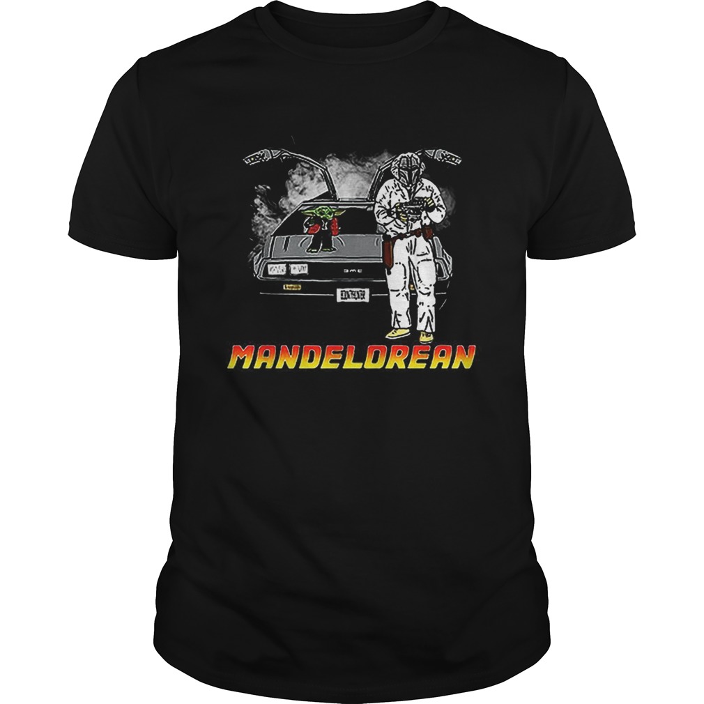 The Mandalorian and Baby Yoda Mandelorean DMC DeLorean shirt