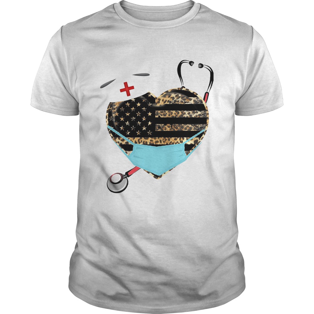 Nurse Heart Leopard Mask shirt