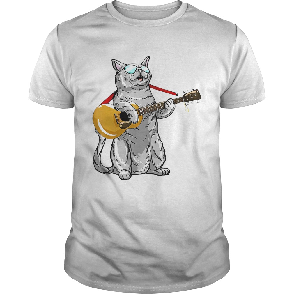 Cat play the guitar shirt